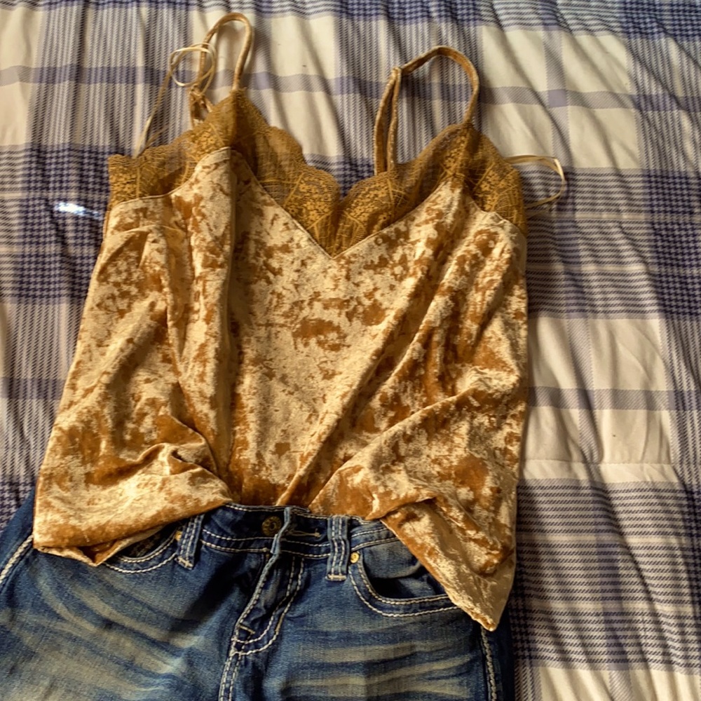 Rock and roll denim top never worn large